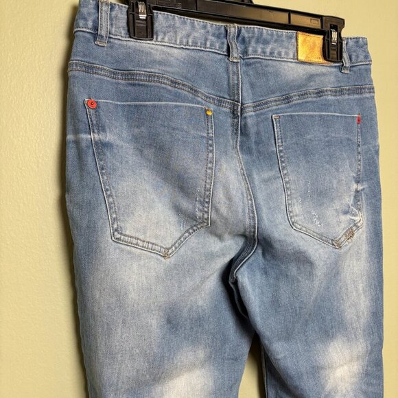 Jucy Judy Women Jeans Sz 28 Distressed Graphic Cowgirl Horses Equestrian Country - Picture 9 of 16